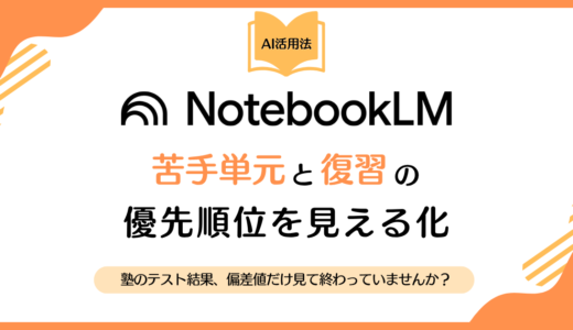 NotebookLMで塾の定期テスト結果を分析する方法｜中学受験の苦手分野が見える家庭学習術